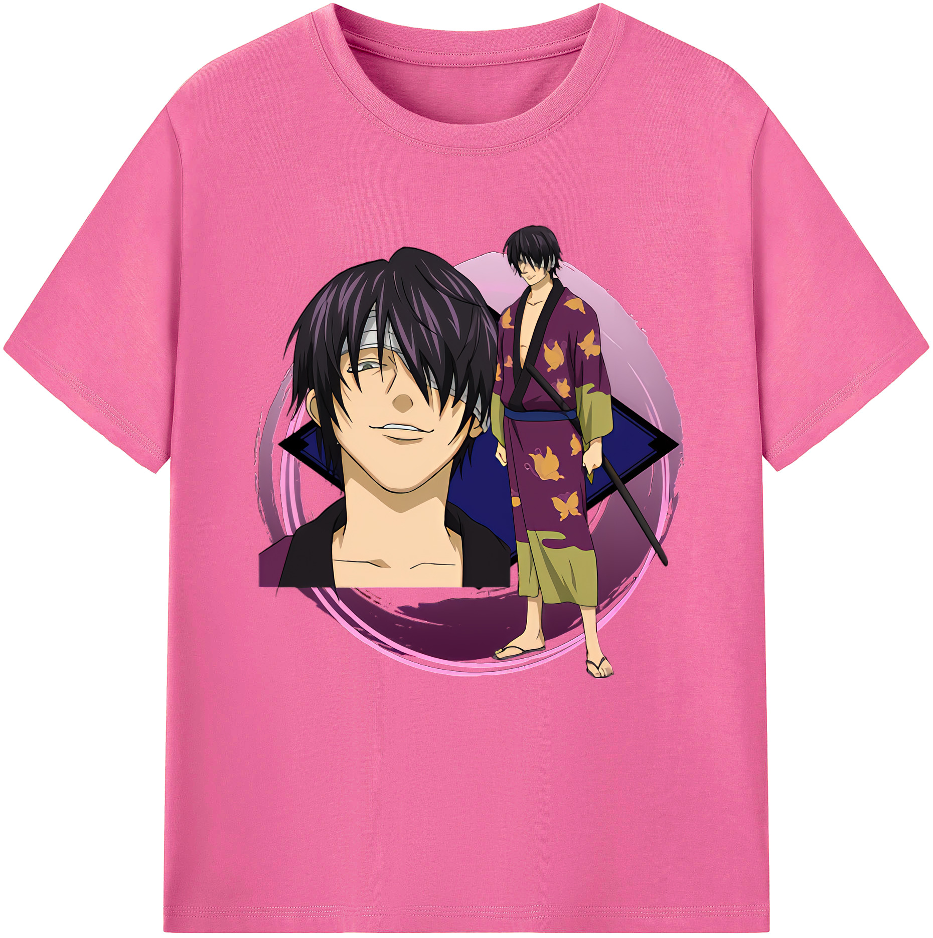 （画像用） ぎんたま 坂田銀時（さかたぎんとき） 神楽 志村新八（しむら しんぱち） GINTAMA Sakata Gintoki Kagura Shimura Shinpachi レディースカジュアルプリントTシャツ（綿100％）